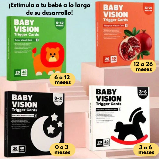 Set Tarjetas Sensoriales Montessori - Exploración Visual en Cada Etapa de Crecimiento