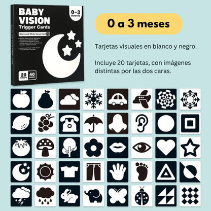 Set Tarjetas Sensoriales Montessori - Exploración Visual en Cada Etapa de Crecimiento